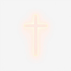 Obraz premium Golden cross on white background illustration