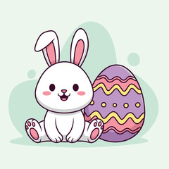easter bunny with egg