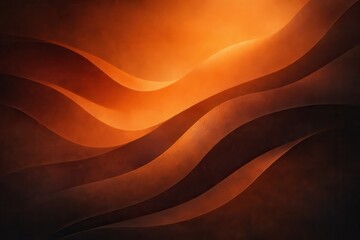 Abstract Orange Background with Wavy Lines