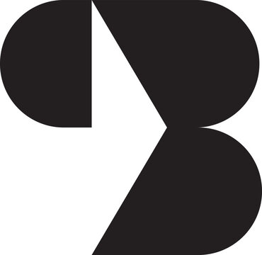 BP letter modern logo design