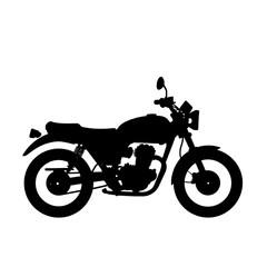 Obraz premium Line icon of a cruiser motorcycle.