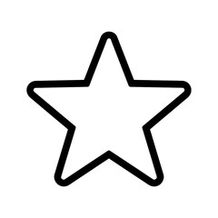 Star shape line icon.
