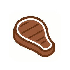 Steak meat icon in a rounded square frame.