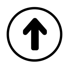 White Up Arrow UI Icon.