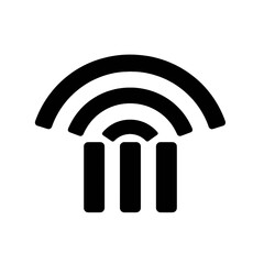 Wi-Fi signal strength vector icon.