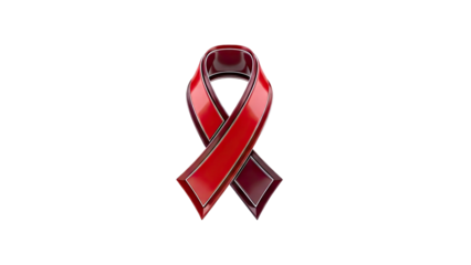 3D Red Awareness Ribbon