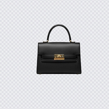 A black, structured Charles & Keith Arlet Belted Top Handle Bag made of calf PU, featuring a top handle, a belted strap detail with a metallic buckle, and gold-tone hardware.