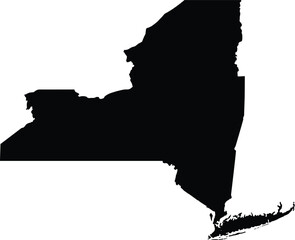 New,York,state,map,silhouette,USA,America,geography,region,boundary,black,shape,vector,isolated,white,background,design,location,outline © Candek