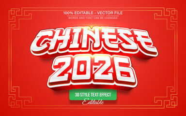 Chinese New Year 2026 Text Effect &ndash; Festive Lunar New Year Typography