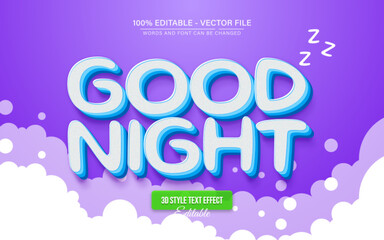Good Night Text Effect &ndash; Dreamy Soft Typography Style