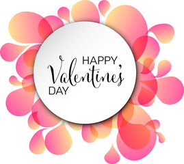 Celebrate love with this Happy Valentines Day card featuring abstract rose petals. This festive Valentines Day design is perfect for romantic messages and holiday celebrations.