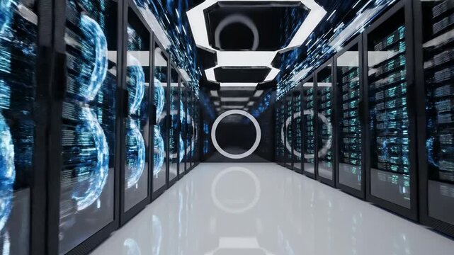 Futuristic Data Center - A Glimpse into the Heart of the Digital World.