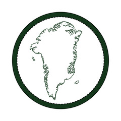 Greenland Outline Icon. Vector Design