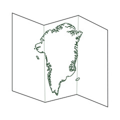 Greenland Map Icon. Vector Design
