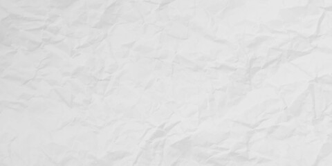 Obraz premium White clean crumpled paper background. Horizontal crumpled empty paper template for posters and banners. Vector illustration