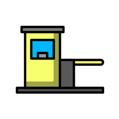 Parking Gate Line Icon &ndash; Urban Access Editable Stroke