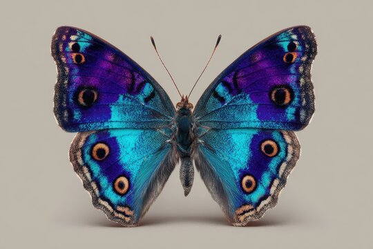 Peacock Pansy butterfly creates a stunning abstract backdrop