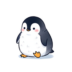 Fototapeta premium Adorable cartoon penguin illustration, perfect for children's books, stationery, and charming designs