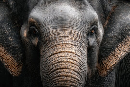 Portrait of an Asian elephant