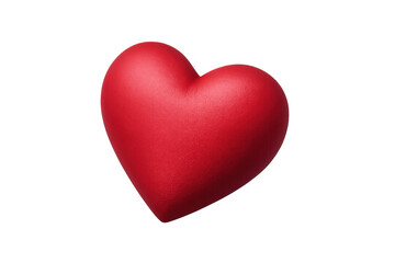 Red 3d heart symbol representing love and romance, creating a powerful icon for valentine's day and passion on a transparent background
