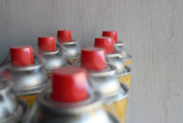 Transparently wrapped collet gas cylinders for portable torches
