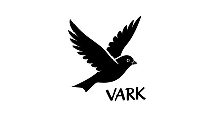 Obraz premium Vark Logo Silhouette of a Bird in Flight.