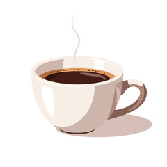 Obraz premium Steaming Hot Coffee Cup - Morning Brew Refreshment