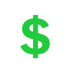 Green Dollar Sign Icon.