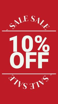 Subtle Promotional Sale Motion Design Featuring Ten Percent Discount for Small Savings Campaign and Gentle Price Reduction Advertising