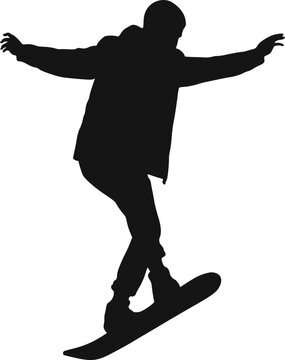 Body figure skyboard sport man