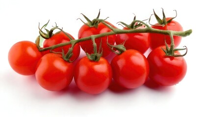 Fresh Red Cherry Tomatoes on Vine.