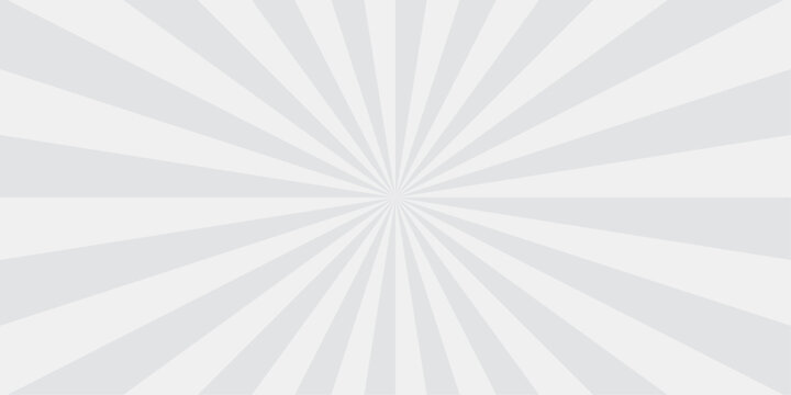 Abstract white and gray retro with sunburst pattern design. Vintage sunrays illustration swirl grunge spiral line. sun beam vector banner design and comic burst gradient concept pattern.
