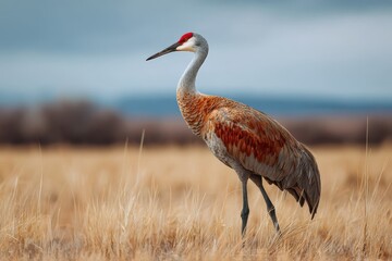 Fototapeta premium Sandhill Crane NM USA