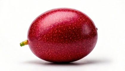 Fresh Red Plum Fruit on White Background.