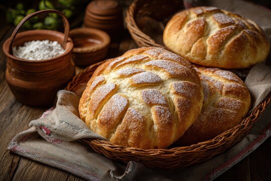 Sardinian traditional bread Coccoi