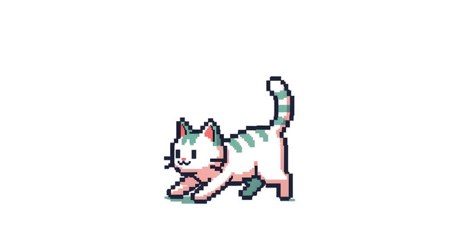 pixel gato playfull