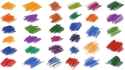 Vibrant color swatches on white background