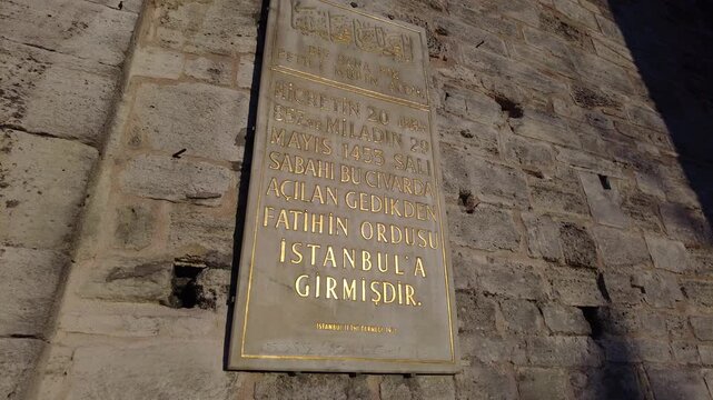 Historical Walls of Constantinople and ancient fortifications in Istanbul, Turkey