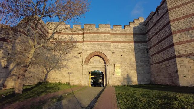 Historical Walls of Constantinople and ancient fortifications in Istanbul, Turkey