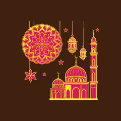 vector illustration of mosque