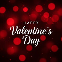 Happy valentine's day wishes with romantic red lights background