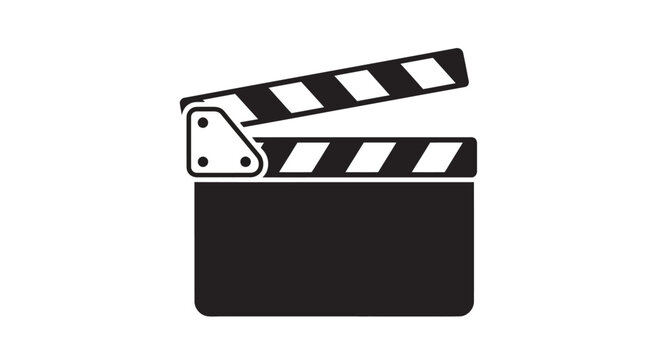 Movie clapboard for filmmaking and movie production, a symbol of cinema and director's action