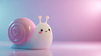 Cute pink snail