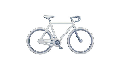 Fototapeta premium Minimalist Silver Bicycle Illustration