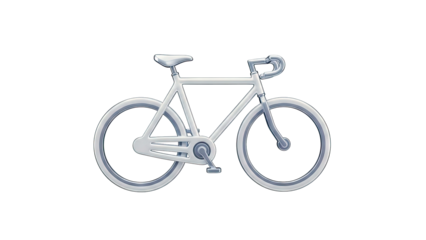 Minimalist Silver Bicycle Illustration
