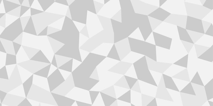 Abstract geometric wall tile and metal cube background triangle wallpaper. Seamless geometric pattern low polygon backdrop background. Gray diamond overlap polygonal background.