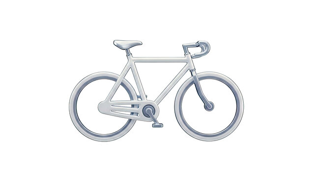 Minimalist Silver Bicycle Illustration