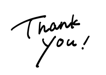 Handwritten thank you lettering &ndash; dynamic and joyful typography　