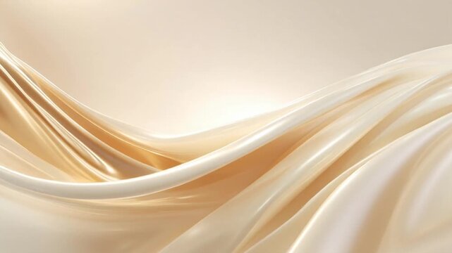 Soft beige fabric flowing in gentle waves.