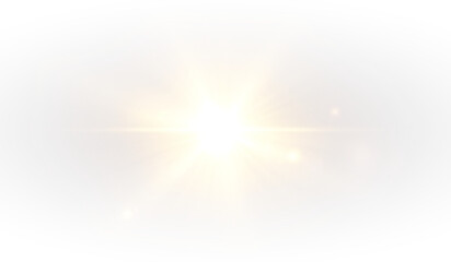 Shiny vector flare with radiant bokeh glow